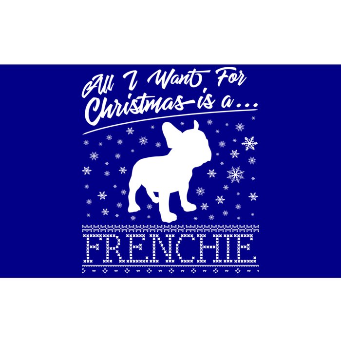 Frenchie All I Want For Christmas French Bulldog Gift Bumper Sticker