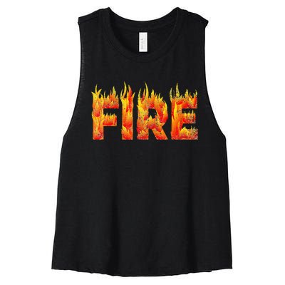 Fire and Ice Halloween Family Costume Women's Racerback Cropped Tank