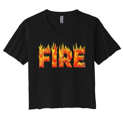 Fire and Ice Halloween Family Costume Women's Crop Top Tee