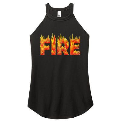 Fire and Ice Halloween Family Costume Women's Perfect Tri Rocker Tank