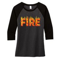 Fire and Ice Halloween Family Costume Women's Tri-Blend 3/4-Sleeve Raglan Shirt