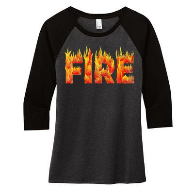 Fire and Ice Halloween Family Costume Women's Tri-Blend 3/4-Sleeve Raglan Shirt