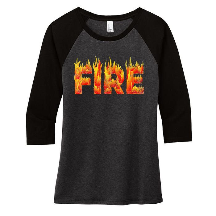 Fire and Ice Halloween Family Costume Women's Tri-Blend 3/4-Sleeve Raglan Shirt