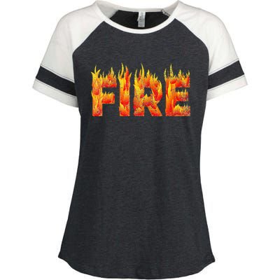 Fire and Ice Halloween Family Costume Enza Ladies Jersey Colorblock Tee