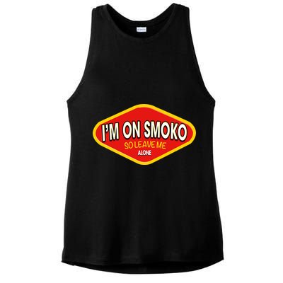 Funny Australia IM On Smoko The Chats Straya Aussie Punk Ladies PosiCharge Tri-Blend Wicking Tank
