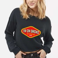 Funny Australia IM On Smoko The Chats Straya Aussie Punk Cropped Pullover Crew