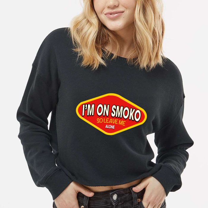 Funny Australia IM On Smoko The Chats Straya Aussie Punk Cropped Pullover Crew