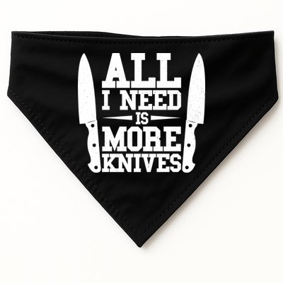 Funny All I Need Is More Knives USA-Made Doggie Bandana