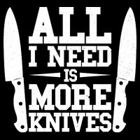 Funny All I Need Is More Knives Pom Pom 12in Knit Beanie