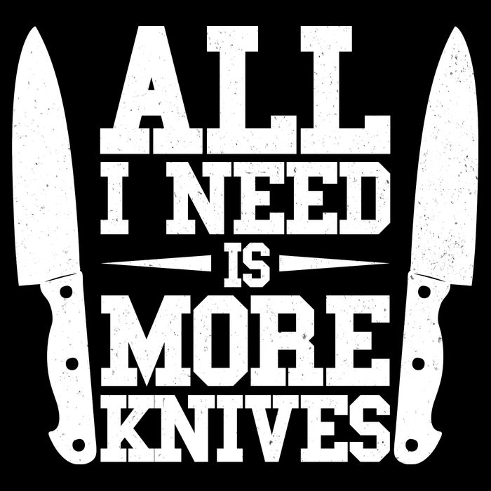 Funny All I Need Is More Knives Pom Pom 12in Knit Beanie