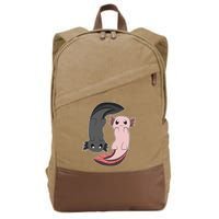 Funny Axolotl  I Yin Yang Reptile  Cotton Canvas Backpack