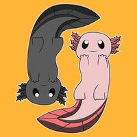 Funny Axolotl  I Yin Yang Reptile  Sustainable Knit Beanie