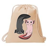 Funny Axolotl  I Yin Yang Reptile  Drawstring Bag