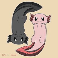 Funny Axolotl  I Yin Yang Reptile  Zip Tote Bag