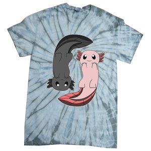 Funny Axolotl  I Yin Yang Reptile  Tie-Dye T-Shirt