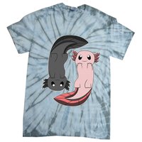 Funny Axolotl  I Yin Yang Reptile  Tie-Dye T-Shirt