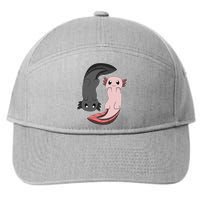 Funny Axolotl  I Yin Yang Reptile  7-Panel Snapback Hat