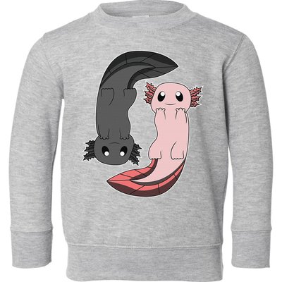 Funny Axolotl  I Yin Yang Reptile  Toddler Sweatshirt