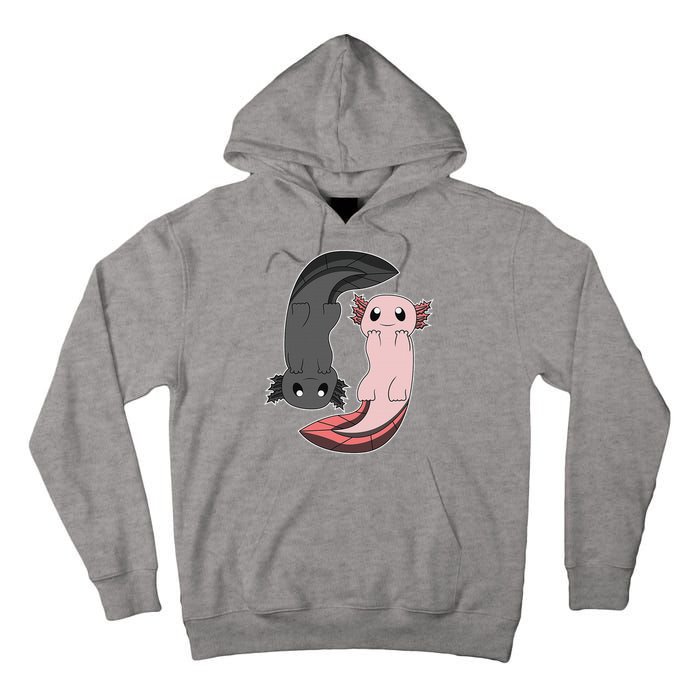 Funny Axolotl  I Yin Yang Reptile  Tall Hoodie