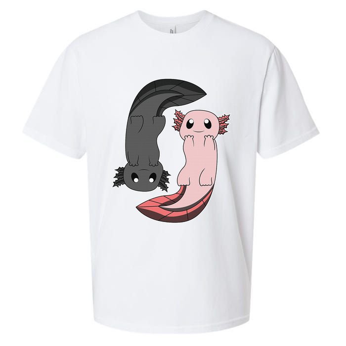 Funny Axolotl  I Yin Yang Reptile  Sueded Cloud Jersey T-Shirt