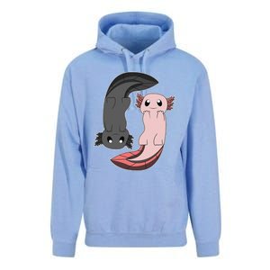 Funny Axolotl  I Yin Yang Reptile  Unisex Surf Hoodie