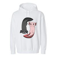 Funny Axolotl  I Yin Yang Reptile  Garment-Dyed Fleece Hoodie