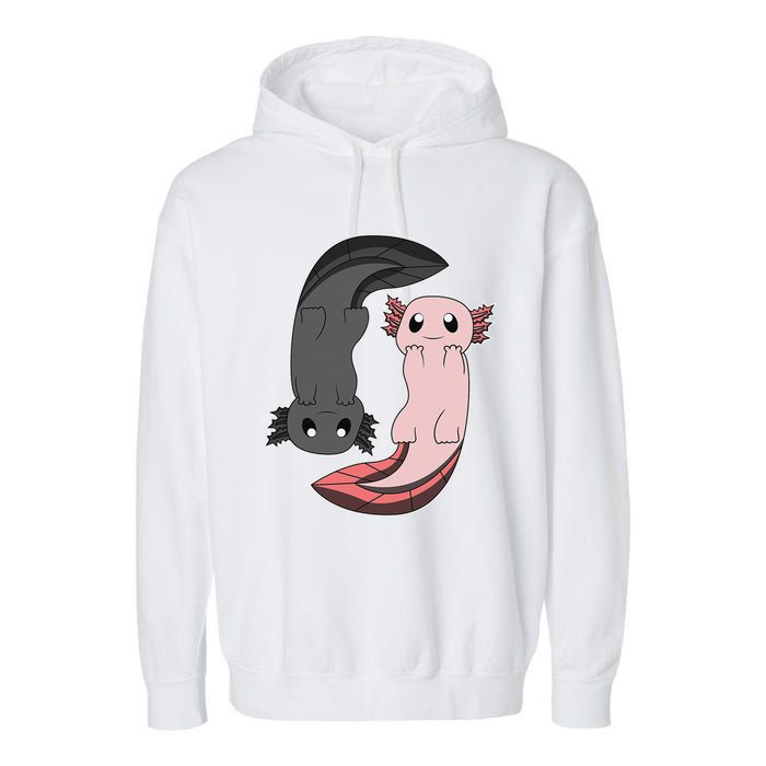 Funny Axolotl  I Yin Yang Reptile  Garment-Dyed Fleece Hoodie