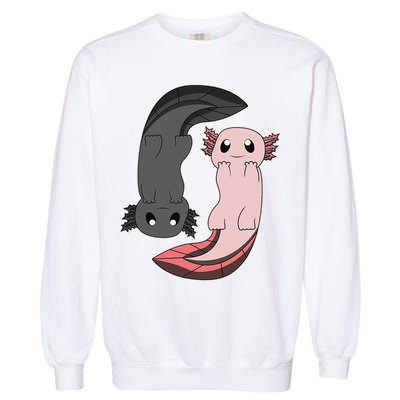 Funny Axolotl  I Yin Yang Reptile  Garment-Dyed Sweatshirt