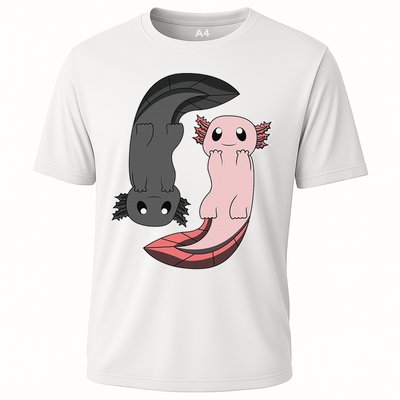 Funny Axolotl  I Yin Yang Reptile  Performance Shirt