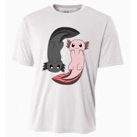 Funny Axolotl  I Yin Yang Reptile  Cooling Performance Crew T-Shirt