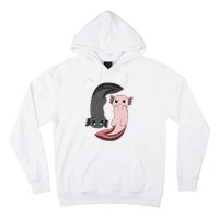 Funny Axolotl  I Yin Yang Reptile  Hoodie