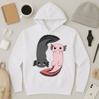 Funny Axolotl  I Yin Yang Reptile  Hoodie