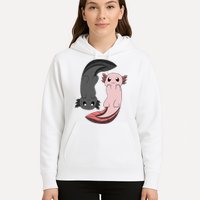 Funny Axolotl  I Yin Yang Reptile  Hoodie