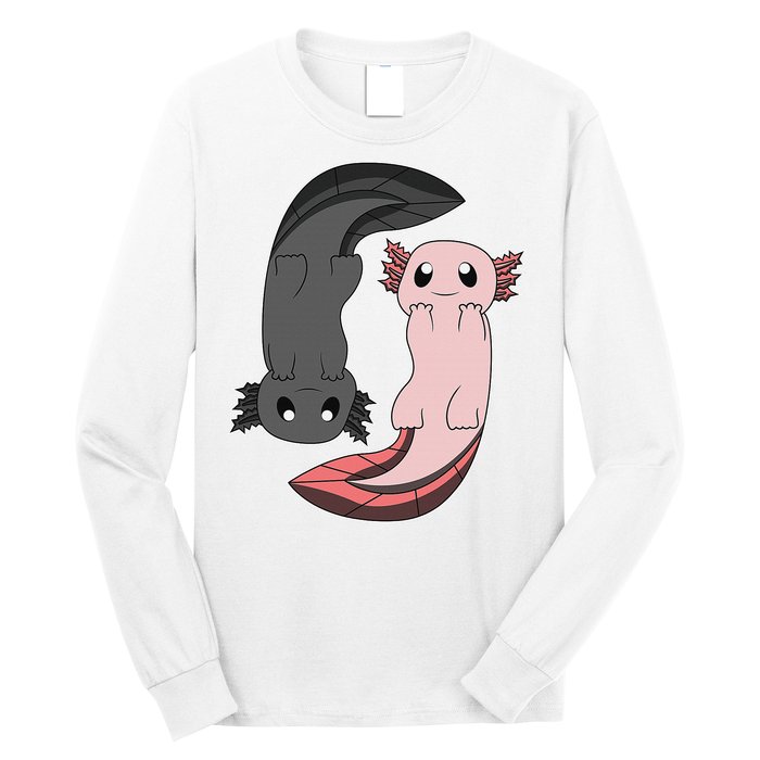 Funny Axolotl  I Yin Yang Reptile  Long Sleeve Shirt