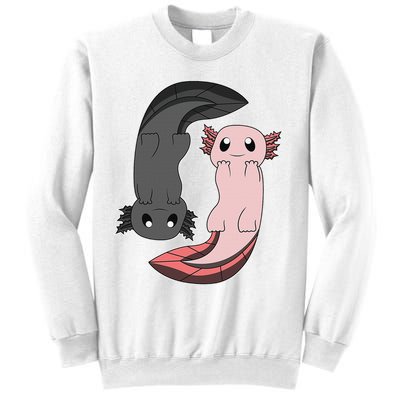 Funny Axolotl  I Yin Yang Reptile  Sweatshirt