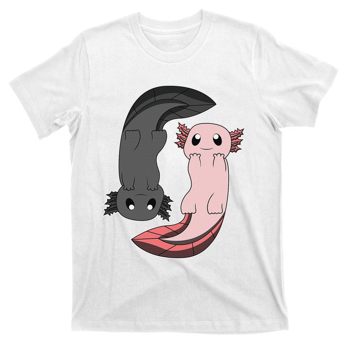 Funny Axolotl  I Yin Yang Reptile  T-Shirt