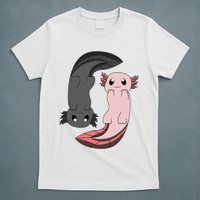 Funny Axolotl  I Yin Yang Reptile  T-Shirt