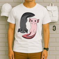 Funny Axolotl  I Yin Yang Reptile  T-Shirt