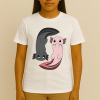 Funny Axolotl  I Yin Yang Reptile  T-Shirt