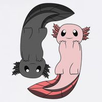 Funny Axolotl  I Yin Yang Reptile  Tall T-Shirt