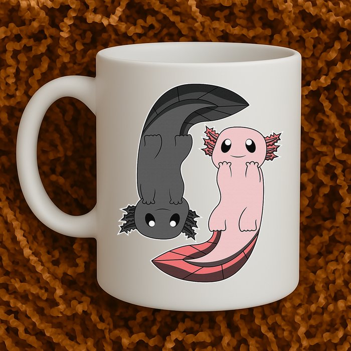Funny Axolotl  I Yin Yang Reptile  Mug