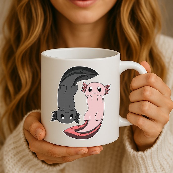 Funny Axolotl  I Yin Yang Reptile  Mug