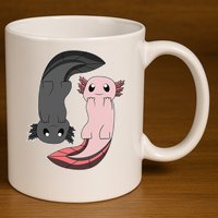 Funny Axolotl  I Yin Yang Reptile  11oz C Handle Ceramic Mug