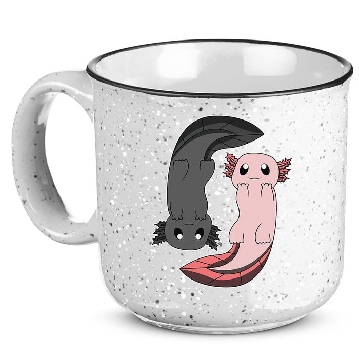 Funny Axolotl  I Yin Yang Reptile  15oz Campfire Ceramic Mug