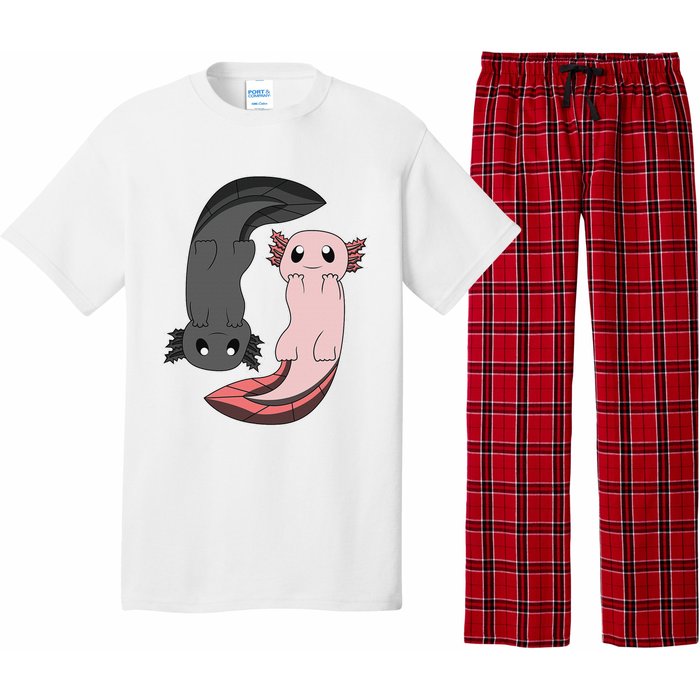 Funny Axolotl  I Yin Yang Reptile  Pajama Set