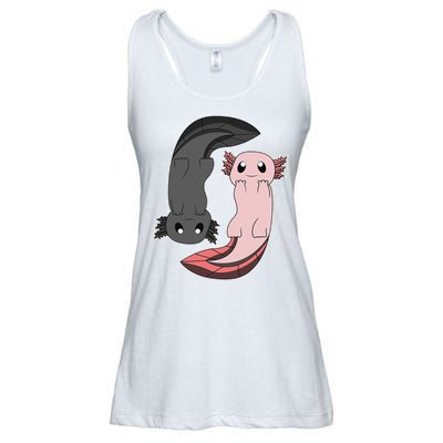 Funny Axolotl  I Yin Yang Reptile  Ladies Essential Flowy Tank