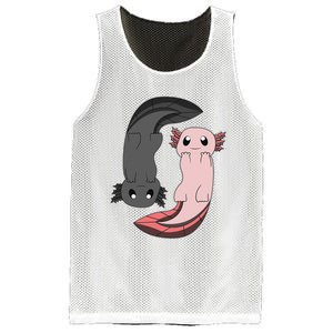 Funny Axolotl  I Yin Yang Reptile  Mesh Reversible Basketball Jersey Tank