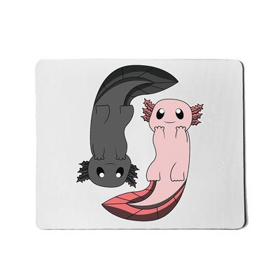 Funny Axolotl  I Yin Yang Reptile  Mousepad