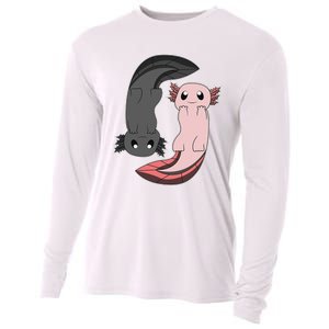 Funny Axolotl  I Yin Yang Reptile  Cooling Performance Long Sleeve Crew