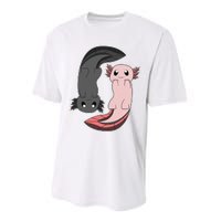 Funny Axolotl  I Yin Yang Reptile  Performance Sprint T-Shirt